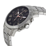 Fossil Grant Chronograph Black Dial Silver Steel Strap Watch for Men - FS4994 Authentic Buy Shop Now