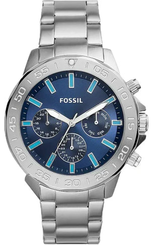 Fossil Bannon Multifunction Blue Dial Silver Steel Strap Watch for Men - BQ2503 Authentic Buy Shop Now