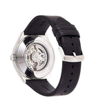 Emporio Armani Meccanico White Skeleton Dial Black Leather Strap Watch For Men - AR60003 Authentic Buy Shop Now