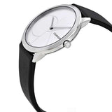 Calvin Klein Minimal Silver Dial Black Leather Strap Watch for Men - K3M211CY Authentic Buy Shop Now