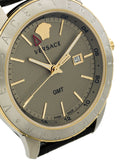 Versace Univers Beige Dial Black Leather Strap Watch for Men - VEBK00218 Authentic Buy Shop Now