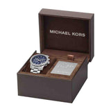 Michael Kors Hunger Stop 100 Series Navy Blue Dial Silver Steel Strap Watch for Women - MK5814 Authentic Buy Shop Now