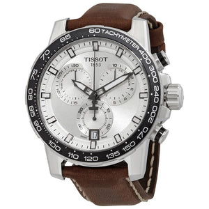 Tissot Supersport Chrono Silver Dial Brown Leather Strap Watch for Men - T125.617.16.031.00 Authentic Buy Shop Now
