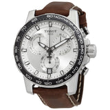 Tissot Supersport Chrono Silver Dial Brown Leather Strap Watch for Men - T125.617.16.031.00 Authentic Buy Shop Now