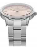 Daniel Wellington Iconic Link Pink Dial Silver Steel Strap Watch For Women - DW00100327 Authentic Buy Shop Now