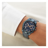 Fossil Perfect Boyfriend Multifunction Blue Dial Blue Steel Strap Watch for Women - ES4093 Authentic Buy Shop Now
