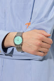 Gucci 25H Quartz Turquoise Dial Silver Steel Strap Watch For Women - YA163409 Authentic Buy Shop Now