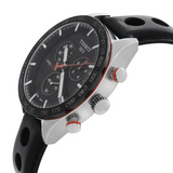 Tissot PRS 516 Chronograph Black Dial Black Leather Strap Watch For Men - T100.417.16.051.00 Authentic Buy Shop Now