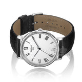Tissot Everytime Medium White Dial Black Leather Strap Watch For Men - T109.410.16.033.01 Authentic Buy Shop Now