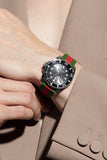 Gucci Dive Automatic Black Dial Two Tone Rubber Strap Watch for Men - YA136349 Authentic Buy Shop Now