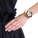 Gucci G Interlocking White Dial White Leather Strap Watch For Women - YA133327 Authentic Buy Shop Now
