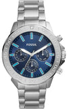 Fossil Bannon Multifunction Blue Dial Silver Steel Strap Watch for Men - BQ2503 Authentic Buy Shop Now