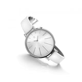Calvin Klein Equal White Dial White Leather Strap Watch for Women - K3E231L6 Authentic Buy Shop Now
