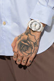 Gucci Dive Automatic Transparent Dial White Rubber Strap Watch For Men - YA136343 Authentic Buy Shop Now