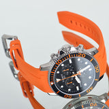 Tissot Seastar 1000 Chronograph Black Dial Orange Rubber Strap Watch For Men - T120.417.17.051.01 Authentic Buy Shop Now