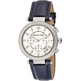 Michael Kors Parker White Dial Navy Blue Leather Strap Watch for Women - MK2293 Authentic Buy Shop Now