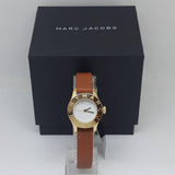 Marc Jacobs Mini Blade White Dial Brown Leather Strap Watch for Women - MBM1219 Authentic Buy Shop Now
