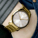 Calvin Klein City Silver Dial Gold Steel Strap Watch for Men - K2G21546 Authentic Buy Shop Now