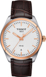 Tissot T Classic PR 100 Quartz White Dial Brown Leather Strap Watch for Men - T101.410.26.031.00 Authentic Buy Shop Now