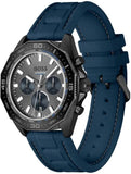Hugo Boss Energy Chronograph Grey Dial Green Rubber Strap Watch For Men - 1513972 Authentic Buy Shop Now