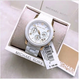 Michael Kors Runway White Dial White Steel Strap Watch for Women - MK5145 Authentic Buy Shop Now