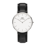 Daniel Wellington Classic Reading White Dial Black Leather Strap Watch For Women - DW00100058 Authentic Buy Shop Now