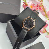 Marc Jacobs Baker Black Dial Black Leather Strap Watch for Women - MBM8633 Authentic Buy Shop Now