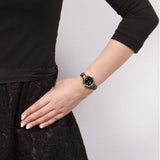Tissot T Lady Flamingo Black Dial Black Leather Strap Watch For Women - T094.210.16.051.00 Authentic Buy Shop Now