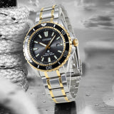 Citizen Eco Drive Promaster Diver Black Dial Two Tone Steel Strap Watch For Men - BN0194-57E Authentic Buy Shop Now