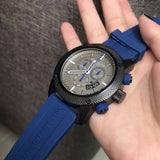Burberry Sports Chronograph Black Dial Blue Rubber Strap Watch for Men - BU7714 Authentic Buy Shop Now
