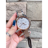 Emporio Armani Beta Chronograph Grey Dial Two Tone Steel Strap Watch For Men - AR1864 Authentic Buy Shop Now