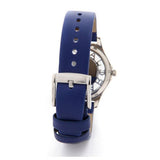 Marc Jacobs Henry Skeleton Blue Dial Blue Leather Strap Watch for Women - MBM1337 Authentic Buy Shop Now