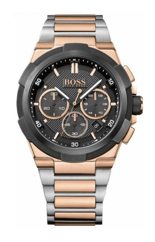 Hugo Boss Supernova Black Dial Two Tone Steel Strap Watch for Men - 1513358 Authentic Buy Shop Now