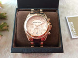 Michael Kors Blair Rose Gold Dial Two Tone Steel Strap Watch For Women - MK5859 Authentic Buy Shop Now