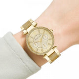 Michael Kors Parker Gold DIal Gold Steel Strap Watch for Women - MK5842 Authentic Buy Shop Now