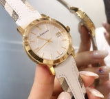 Burberry The City White Dial White Leather Strap Watch for Women - BU9015 Authentic Buy Shop Now