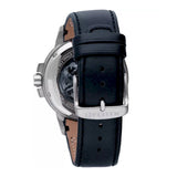 Maserati Ingegno Automatic Blue Skeleton Dial Black Leather Strap Watch For Men - R8821119004 Authentic Buy Shop Now