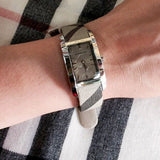 Burberry The Pioneer Grey Dial Leather Strap Watch for Women - BU9504 Authentic Buy Shop Now