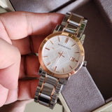 Burberry The City White Dial Two Tone Steel Strap Watch for Women - BU9006 Authentic Buy Shop Now