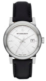 Burberry The City Silver Dial Black Leather Strap Watch for Women - BU9106 Authentic Buy Shop Now
