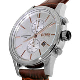 Hugo Boss Jet White Dial Brown Leather Strap Watch for Men - 1513280 Authentic Buy Shop Now