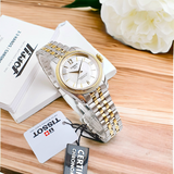Tissot Ballade Powermatic 80 Mother of Pearl Silver Dial Two Tone Steel Strap Watch For Women - T108.208.22.117.00 Authentic Buy Shop Now