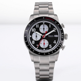 Fossil Sport Tourer Chronograph Black Dial Silver Steel Strap Watch for Men - FS6045 Authentic Buy Shop Now