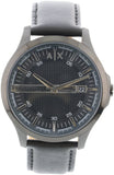 Armani Exchange Hampton Quartz Blue Dial Black Leather Strap Watch for Men - AX2411 Authentic Buy Shop Now