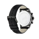 Hugo Boss Blackout Chronograph Black Dial Black Leather Strap Watch For Men - HB1512567 Authentic Buy Shop Now
