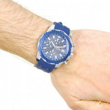 Guess Octane Chronograph Black Dial Blue Rubber Strap Watch For Men - W1047G2 Authentic Buy Shop Now