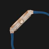 Guess Multifunction Crystals Rose Gold Dial Blue Rubber Strap Watch For Women - GW0439L4 Authentic Buy Shop Now