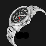 Michael Kors Brecken Chronograph Quartz Black Dial Silver Steel Strap Watch For Men - MK8438 Authentic Buy Shop Now
