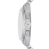 Emporio Armani Claudio Chronograph Blue Dial Silver Steel Strap Watch For Men - AR11541 Authentic Buy Shop Now