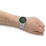 Emporio Armani Renato Chronograph Green Dial Silver Steel Strap Watch For Men - AR11507 Authentic Buy Shop Now